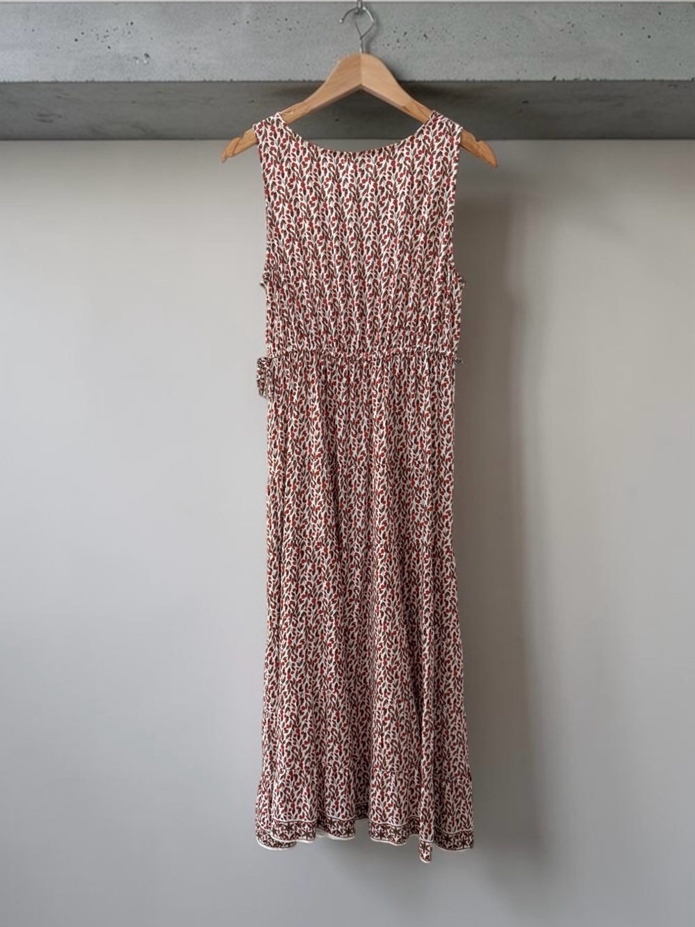 Max Studio Boho Sleeveless V-Neck Midi Dress in Rust Leopard Print! Small! - Picture 3 of 8
